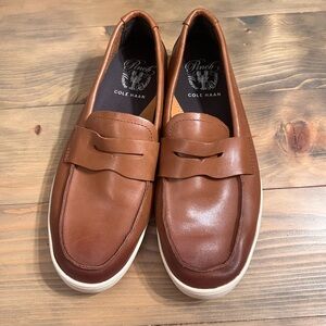 Cole Haan Men's Pinch Marine Classic Brown Leather Slip On Loafers. Size 10 M